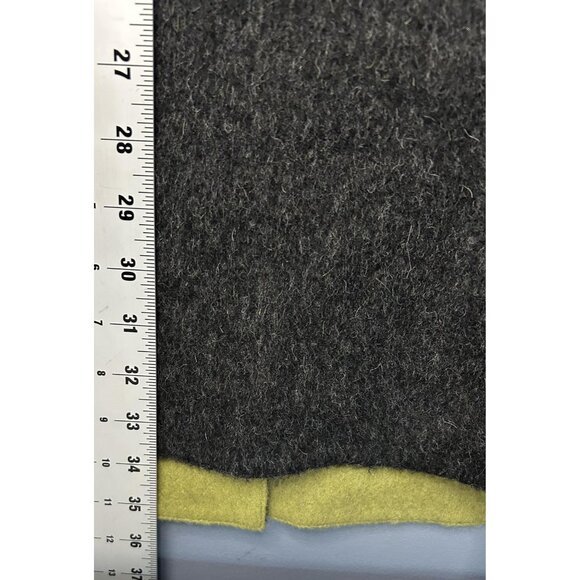 Beyond Threads Alpaca Coat Womens L Gray Green Reversible Wool Artsy Lagenlook - Picture 9 of 16